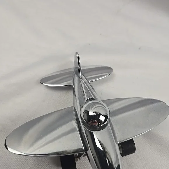 TROIKA Germany Polished Metal Airplane Magnetic Paperweight / Desk Decor - Picture 3 of 8